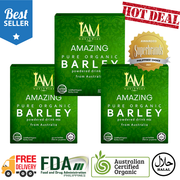 3 Boxes of Herbal Pure Barley – Organic Living Pinas