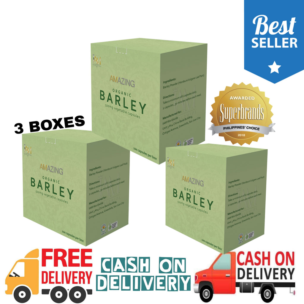 3 Boxes of Amazing Pure Organic Barley (Vegetable Capsules)